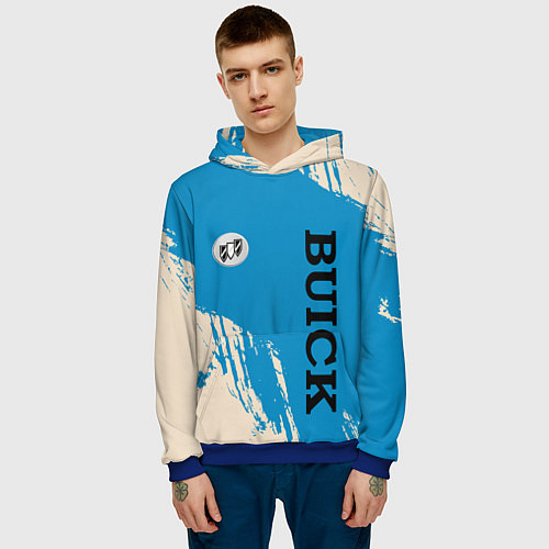 Мужская толстовка Buick Logo emblem / 3D-Синий – фото 3