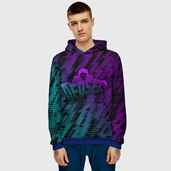 Толстовка-худи мужская WATCH DOGS DED SEC NEON, цвет: 3D-синий — фото 2