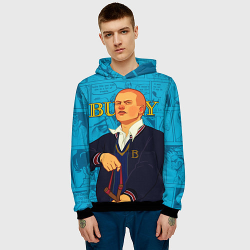 Мужская толстовка Bully, Джимми Хопкинс / 3D-Черный – фото 3