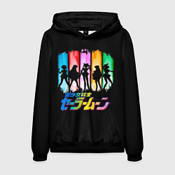 Толстовка-худи мужская Воины в матросках - Сейлор Мун, цвет: 3D-черный