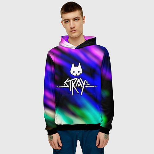 Мужская толстовка Stray / 3D-Черный – фото 3