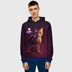 Толстовка-худи мужская Stray: Wandering Cat, цвет: 3D-синий — фото 2