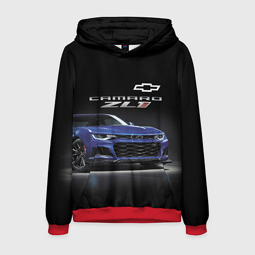Мужская толстовка Chevrolet Camaro ZL1 Motorsport / 3D-Красный – фото 1