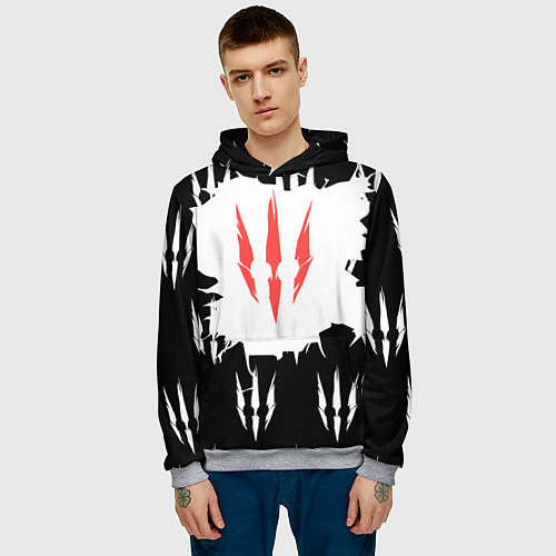 Мужская толстовка The witcher ведьмак 3 / 3D-Меланж – фото 3