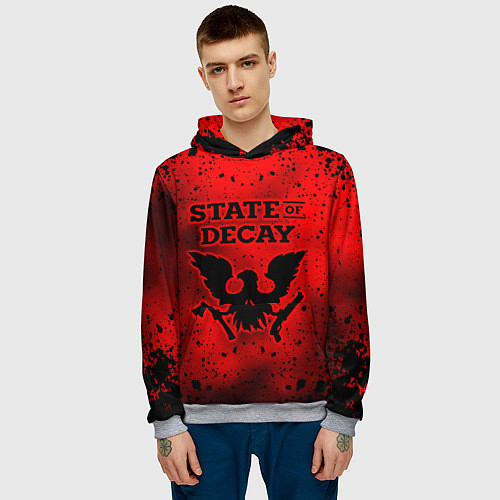 Мужская толстовка State of Decay Зомби Апокалипсис / 3D-Меланж – фото 3