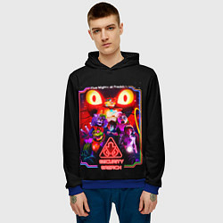 Толстовка-худи мужская Five nights at freddys security breach, цвет: 3D-синий — фото 2