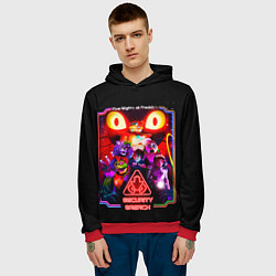 Толстовка-худи мужская Five nights at freddys security breach, цвет: 3D-красный — фото 2