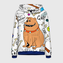 Толстовка-худи мужская Рисунок собаки, цвет: 3D-синий