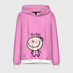 Толстовка-худи мужская Its girl, цвет: 3D-белый