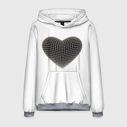 Толстовка-худи мужская HEART PRINT, цвет: 3D-меланж