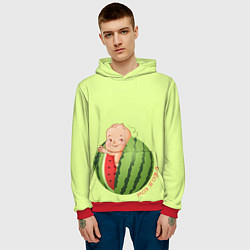 Толстовка-худи мужская Моя ягодка, цвет: 3D-красный — фото 2