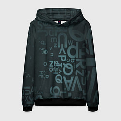 Толстовка-худи мужская Хаотичные мысли гения, цвет: 3D-черный