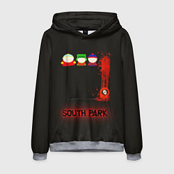 Толстовка-худи мужская Южный парк главные персонажи South Park, цвет: 3D-меланж