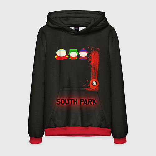 Мужская толстовка Южный парк главные персонажи South Park / 3D-Красный – фото 1