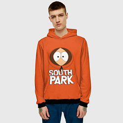 Толстовка-худи мужская Южный парк Кенни South Park, цвет: 3D-черный — фото 2