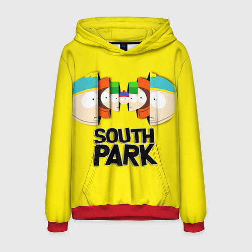 Мужская толстовка South Park - Южный парк персонажи / 3D-Красный – фото 1