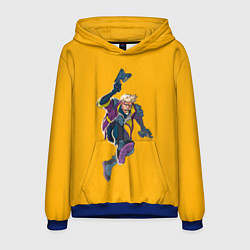 Толстовка-худи мужская Падающий Зейн, цвет: 3D-синий