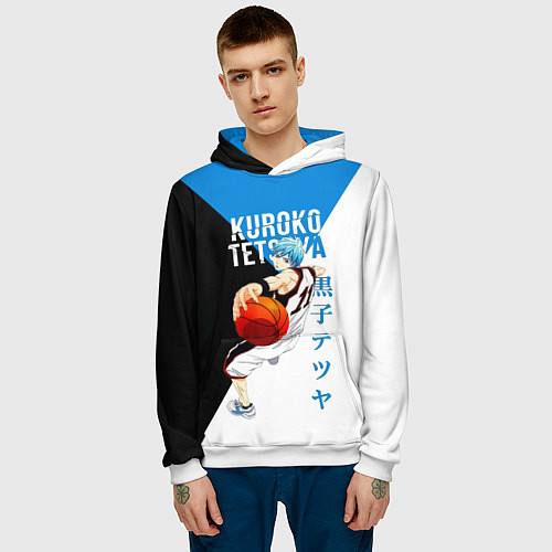 Мужская толстовка Тецуя Куроко - Баскетбол Куроко / 3D-Белый – фото 3