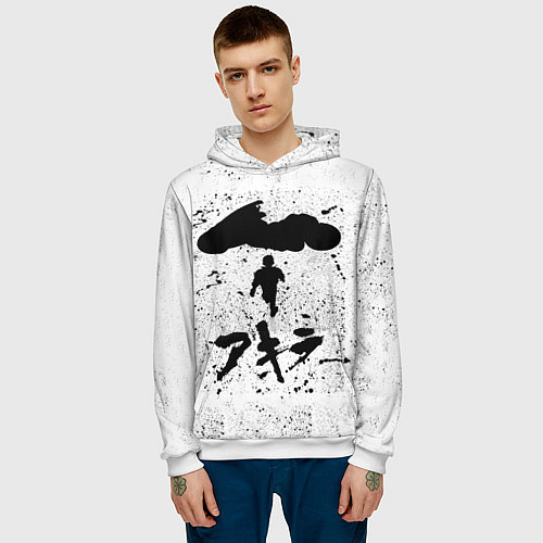 Мужская толстовка Akira черный постер / 3D-Белый – фото 3