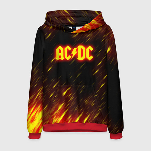 Мужская толстовка ACDC Neon / 3D-Красный – фото 1