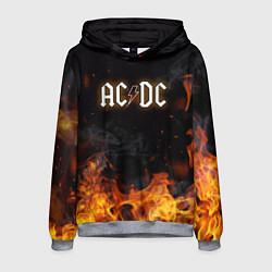 Толстовка-худи мужская ACDC - Fire, цвет: 3D-меланж