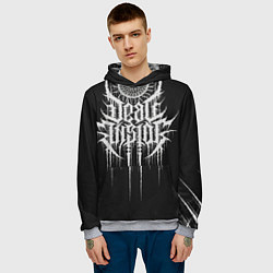 Толстовка-худи мужская DEAD INSIDE, Сороконожка, цвет: 3D-меланж — фото 2