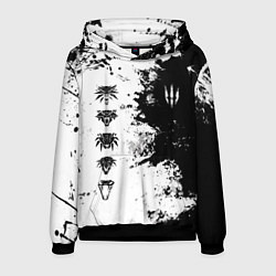 Толстовка-худи мужская ШКОЛЫ И ЗНАКИ ВЕДЬМАКОВ, цвет: 3D-черный