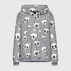 Толстовка-худи мужская Skulls & bones, цвет: 3D-меланж