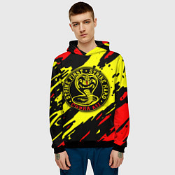 Толстовка-худи мужская Кобра Кай Kobra Kai, цвет: 3D-черный — фото 2