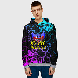 Толстовка-худи мужская HUGGY WUGGY ТРЕЩИНЫ, цвет: 3D-меланж — фото 2