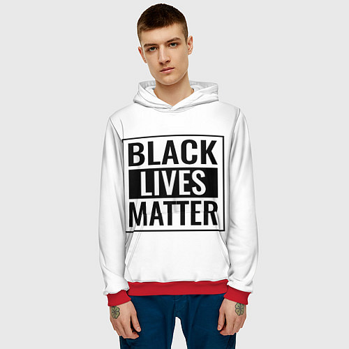 Мужская толстовка Black Lives Matters / 3D-Красный – фото 3