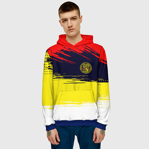 Мужская толстовка Кобра кай Cobra Kai спина / 3D-Синий – фото 3