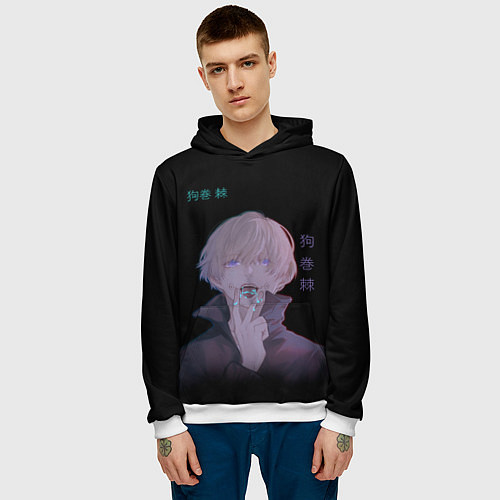 Мужская толстовка Toge Inumaki Инумаки / 3D-Белый – фото 3