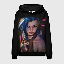 Толстовка-худи мужская Jinx - Джинкс Паудер, цвет: 3D-черный