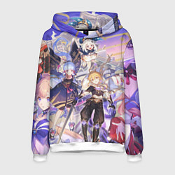 Толстовка-худи мужская Genshin Impact - Арка Инадзумы, цвет: 3D-белый