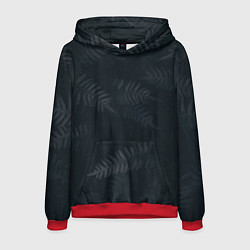 Толстовка-худи мужская Влажный Папоротник, цвет: 3D-красный