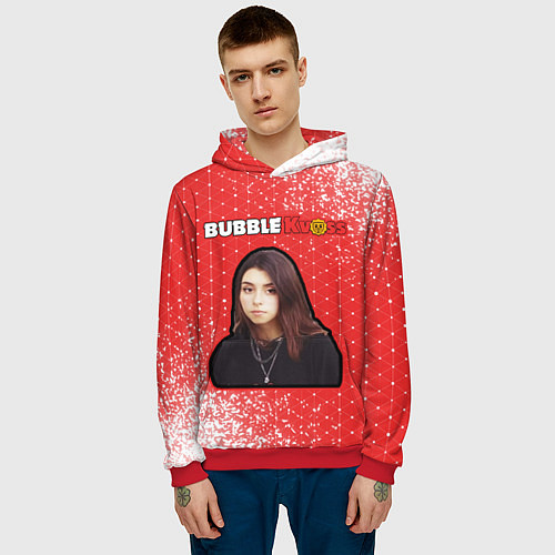 Мужская толстовка BUBBLE KVASS - ДОРА Арт / 3D-Красный – фото 3