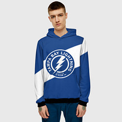 Толстовка-худи мужская Тампа-Бэй Лайтнинг , Tampa Bay Lightning, цвет: 3D-черный — фото 2