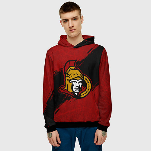 Мужская толстовка Оттава Сенаторз , Ottawa Senators / 3D-Черный – фото 3