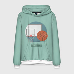 Толстовка-худи мужская Basketball Спорт, цвет: 3D-белый