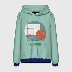 Толстовка-худи мужская Basketball Спорт, цвет: 3D-синий