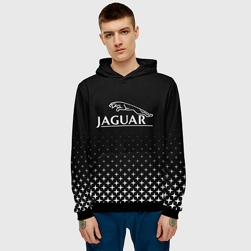 Мужская толстовка Jaguar, Ягуар Здезды / 3D-Черный – фото 3
