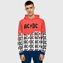 Толстовка-худи мужская Ac dc rock, цвет: 3D-синий — фото 2