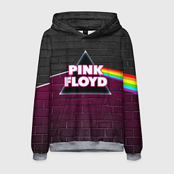 Толстовка-худи мужская PINK FLOYD ПИНК ФЛОЙД, цвет: 3D-меланж