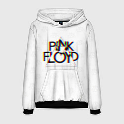 Толстовка-худи мужская PINK FLOYD LOGO ПИНК ФЛОЙД ГЛИТЧ, цвет: 3D-черный