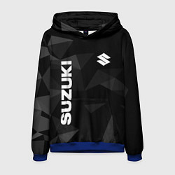 Толстовка-худи мужская Сузуки, Suzuki Геометрия, цвет: 3D-синий