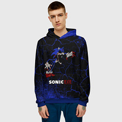 Толстовка-худи мужская SONIC EXE Арт, цвет: 3D-синий — фото 2