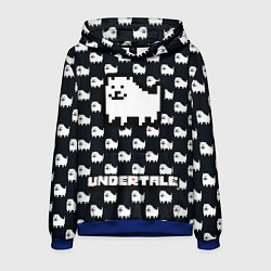 Толстовка-худи мужская UNDERTALE DOG AND LOGO УНДЕРТАЛЕ, цвет: 3D-синий