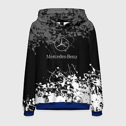 Толстовка-худи мужская Mercedes-Benz Брызги красок, цвет: 3D-синий