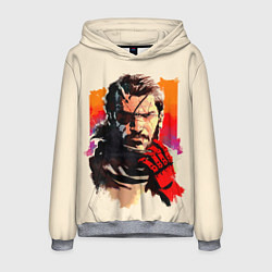 Толстовка-худи мужская Босс с повязкой, цвет: 3D-меланж